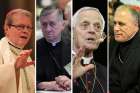 Left to right: Bishop Edward B. Scharfenberger of Albany, New York; Cardinal Blase J. Cupich of Chicago; Cardinal Donald W. Wuerl of Washington; Cardinal Daniel N. DiNardo of Galveston-Houston, USCCB president