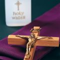 Exorcism is a rarely used rite in the Catholic Church. Under canon law only a priest who receives permission from his bishop can perform an exorcism. A priest performing the rite wears a purple stole. A crucifix and holy water are among the religious items used in the rite.