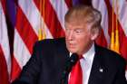  11.09.2016 President-elect Donald Trump delivers his acceptance speech at the New York Hilton Midtown in Manhattan in the early morning hours Nov. 9.