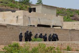 Malian forces conduct search operations June 19 after a terrorist attack at the Le Campement Kangaba resort outside the capital of Bamako. Mali&#039;s Catholic Church has urged a common front against Islamist violence, after Al Qaida-linked terrorists attacked a the resort June 18, days before the creation of the country&#039;s first cardinal.