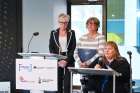 Krista Carr (left), Executive Vice-President of Inclusion Canada, Bonnie Brayton (centre), CEO of DAWN Canada, and Heather Walkus, Chair of CCD delivering their remarks at a press conference, Sept. 2024, challenging discriminatory sections of Canada’s assisted dying law in court.