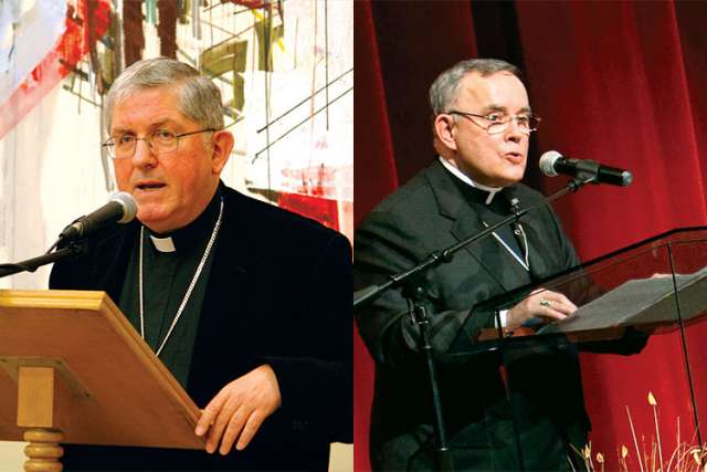 Toronto’s Cardinal Thomas Collins, left, and Archbishop Charles Chaput of Philadelphia, are two of the speakers at the Faith in the Public Square event in Toronto.