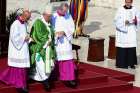 Pope Francis leads a Mass for the jubilee of catechists at St. Peter&#039;s Square at the Vatican on Sept. 25, 2016.