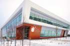 The newly opened Elk Island Catholic Schools Central Learning Services building has a dynamic and contemporary design, including glass walls that flood the interior with natural light. 