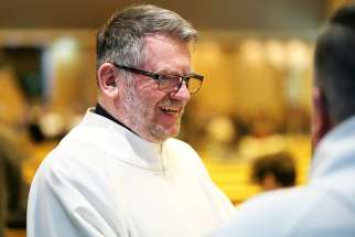  Auxiliary Bishop Marc Pelchat of Quebec, pictured here in 2017, said Quebec bishops have discussed limited ordination of married men to help fight the priest shortage.