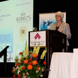 Liz Sandals addresses Catholic school trustees