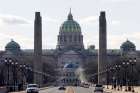 The Pennsylvania statehouse is seen from the State Street bridge in Harrisburg.