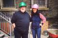 Fr. Michael Busch (left), rector of St. Michael’s Cathedral, and Oriana Bertucci, director of chaplaincy at Ryerson University, stand in front of the newly renovated Hogan House, a new home for Catholic students.