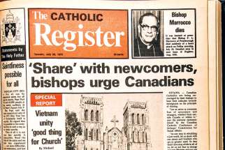 The cover of &#039;The Catholic Register&#039; on July 26, 1975.