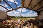 St. John the Evangelist church in Emory, Texas, is seen April 30 after a tornado hit the area a day earlier.