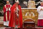  Pope Francis uses holy water to bless the casket of French Cardinal Jean-Louis Tauran during his funeral Mass in St. Peter&#039;s Basilica at the Vatican July 12. Cardinal Tauran, who announced the election of Pope Francis, had a long career as a Vatican diplomat and later worked on interreligious dialogue. He died July 5 at the age of 75 in Hartford, Conn. 