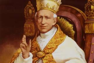 Pope Leo XIII is depicted seated in an official Vatican portrait circa 1878. The pope, credited with being the founder of Catholic social teaching, anonymously crafted Latin riddles for a Roman magazine.