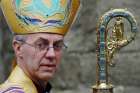 Anglican Archbishop Justin Welby of Canterbury leaves Canterbury Cathedral after his enthronement ceremony March 21, 2013. Welby announced his resignation Nov. 12, 2024, due to failures in dealing with clerical sexual abuse case in the Church of England.