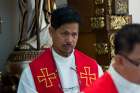 Father Edwin Gariguez, secretary-general of the National Secretariat for Social Action Caritas Philippines, is pictured in Manila Feb. 3, 2014.