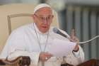 Pope Francis speaks during his general audience in St. Peter&#039;s Square at the Vatican March 15.