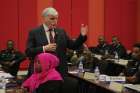 Retired Lt.-Gen. Romeo Dallaire speaks at the 2019 Vancouver Principles Workshop in Kigali, Rwanda.