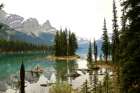 Spirit Island at Lake Maligne in Alberta, June 9, 2017