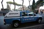 An Italian police bomb disposal vehicle is parked outside the U.S. Embassy to the Vatican in Rome Dec. 29, 2010.