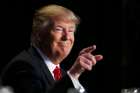 U.S. President Donald Trump gestures during the National Prayer Breakfast Feb. 2 in Washington.