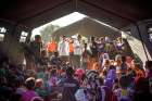  Indonesian President Joko Widodo, center, talks to earthquake victims inside a tent shelter July 30 on the island of Lombok in Indonesia. At least 16 people were killed and hundreds injured July 29 in the magnitude 6.4 earthquake. 