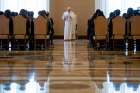 Pope Francis speaks during a meeting with young Catholic leaders from Latin American at the Vatican March 4, 2019. 