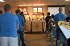 Archbishop Michael Miller celebrates Mass with inmates at a B.C. institution. 