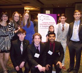 Student trustees from across the province gather for a photo on Jan. 18 during a Catholic Trustees Professional Development Seminar where the Faith in Our Future Campaign was discussed.