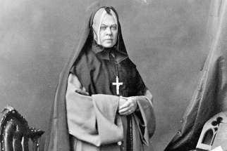 A photograph portrait of Sister Superior Mère Bruyère taken in 1871 by William James Topley.