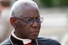 Cardinal Robert Sarah, prefect of the Congregation for Divine Worship and the Sacraments, is pictured after a session of the Synod of Bishops on young people, the faith and vocational discernment at the Vatican Oct. 16. Cardinal Sarah told the synod that just because some young people disagree with Catholic morality does not mean the church&#039;s teachings are unclear or should change. 