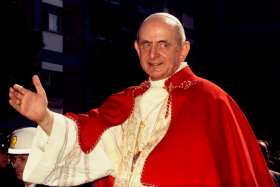 Pope Paul VI greets the crowd as he visits the parish of Jesus the Divine Master in Rome April 2, 1972. Pope Francis will beatify Pope Paul Oct. 19 during the closing Mass of the extraordinary Synod of Bishops on the Family.